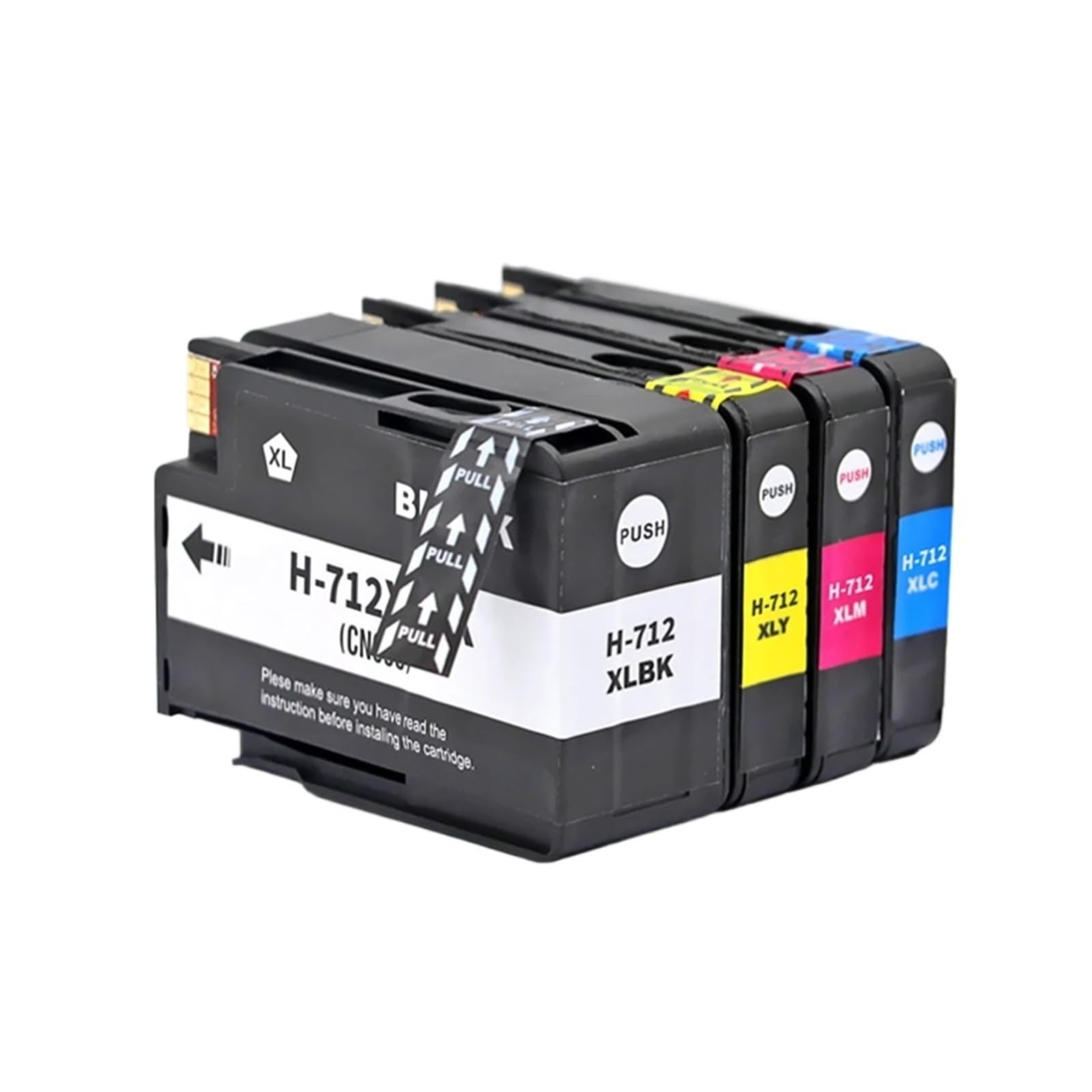 Cartucce d'inchiostro 712XL compatibili for HP DesignJet T210 T230 T250 | T630 T650, capacità XL, fornitura inchiostro, stampa di grande formato
