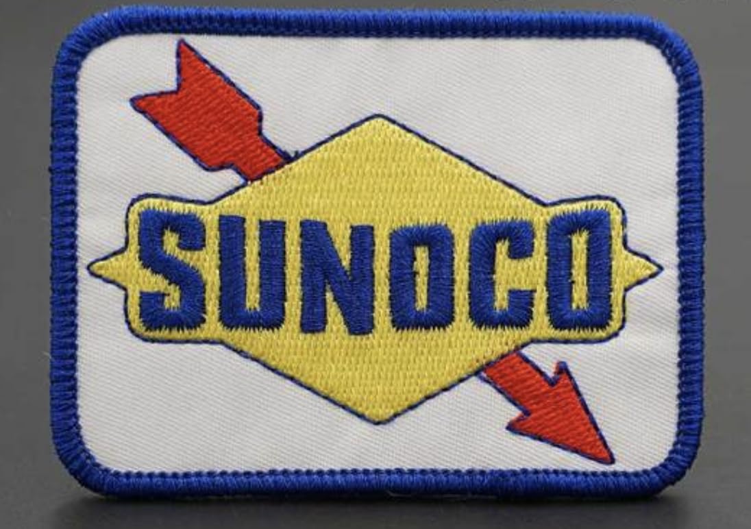 Sunoco Sun Oils Oil Company Racing Logo Gas Fuel Mechanic Car Classic 3.15" Sew On Patch for Clothing