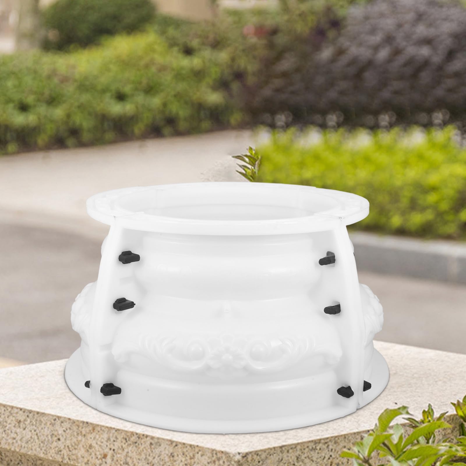 TIDTALEO Molde de Hormigón para Columna Romana de Plástico, Base Cuadrada Diseño Liso y Pie Decorativo, Molde de Bricolaje para Decoración Cemento, Uso en Manualidades y Construcción