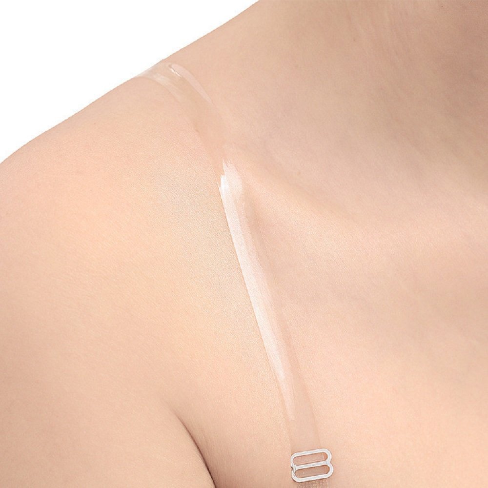 Clear Adjustable Seamless Replacement Bra Straps- Multiple Widths (Regular -10mm(3/8"))