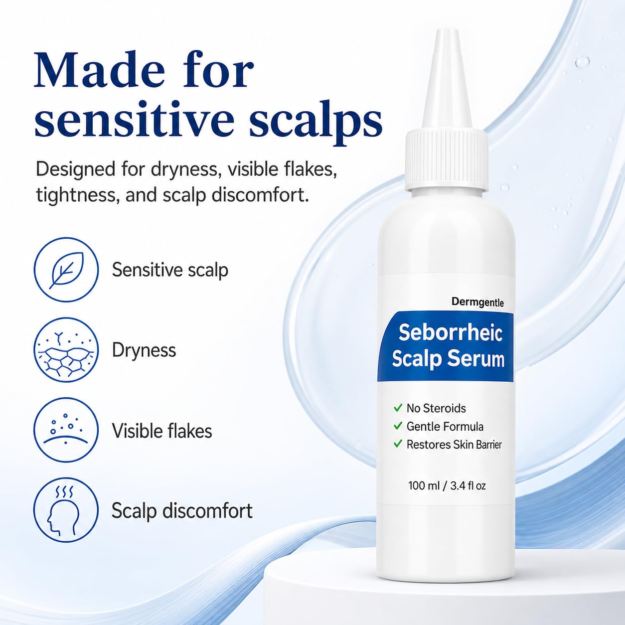 Seborrheic Scalp Serum 8X Fast Acting Soothing Skin Care