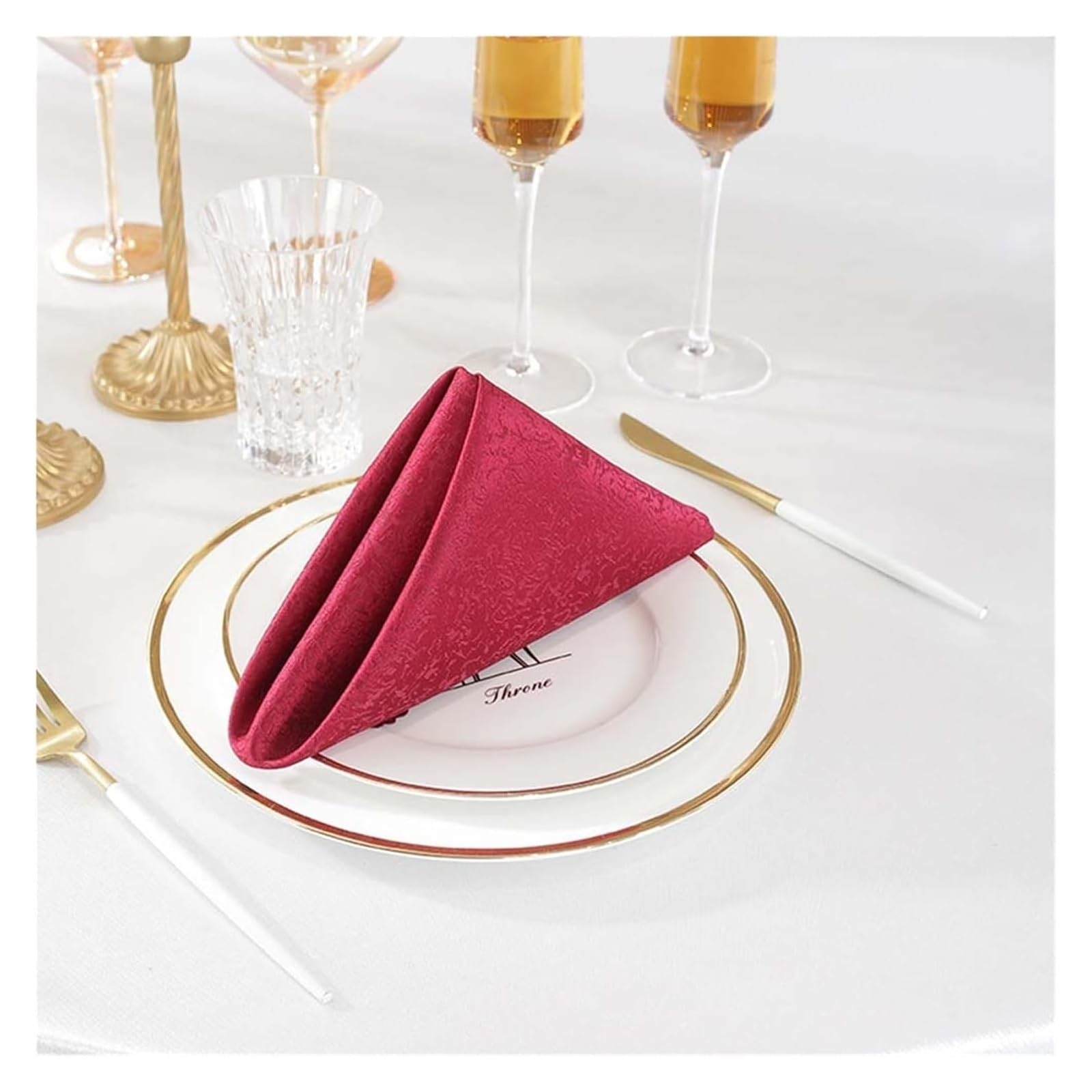 Cotton Table Napkins, Cotton Table Napkins 10 Pack 45x45cm Ester Jacquard Multicolor(Type 27)
