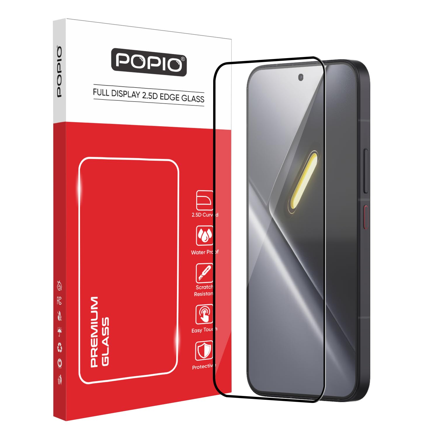 POPIO Tempered Glass Screen Protector for Xiaomi Poco X8 Pro Max/Xiaomi Redmi Turbo 5 Max (Black) with Edge to Edge Coverage, Pack of 1-image-21
