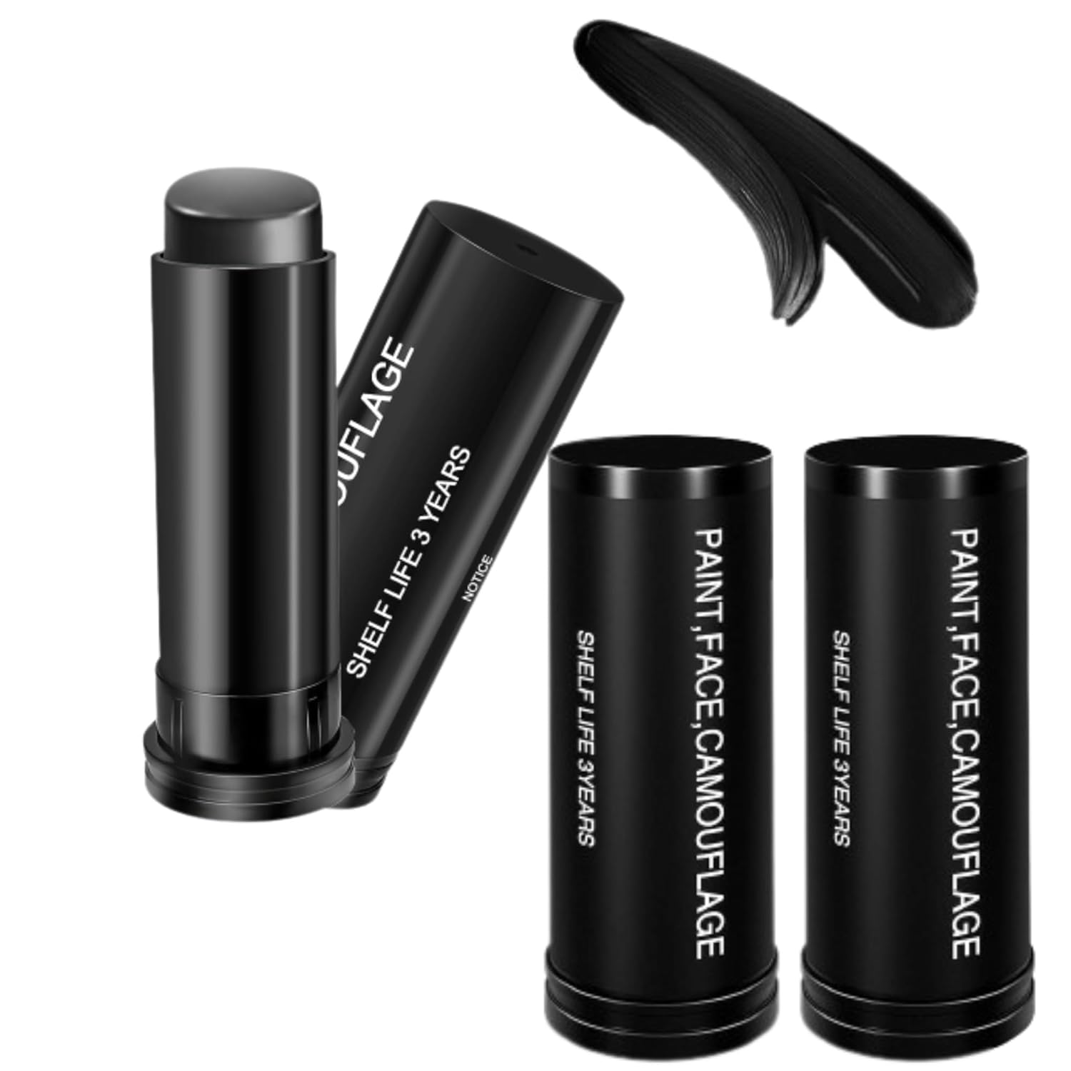3PCS Eye Black Stick for Sports, Easy to Color Black