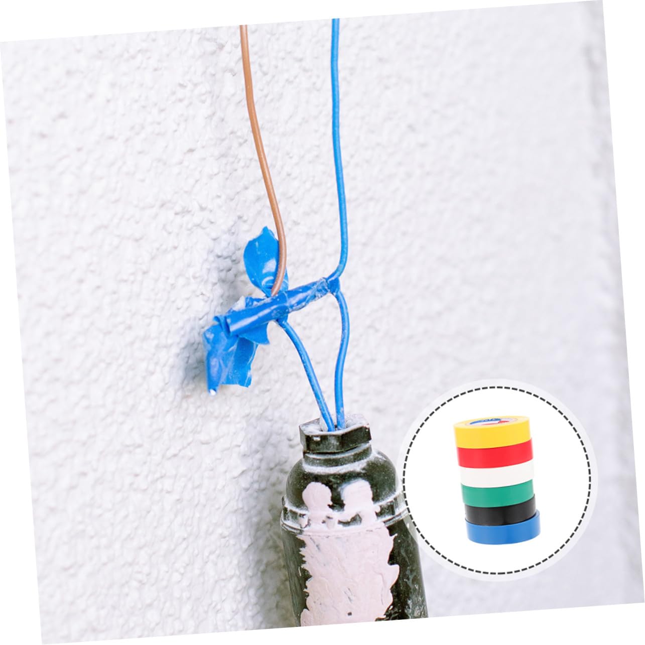 KOMBIUDA 12 rollos Cinta Aislante Eléctrica Resistente al Desgaste para Aislamiento y Reparación de Cables Hogar y Exterior
