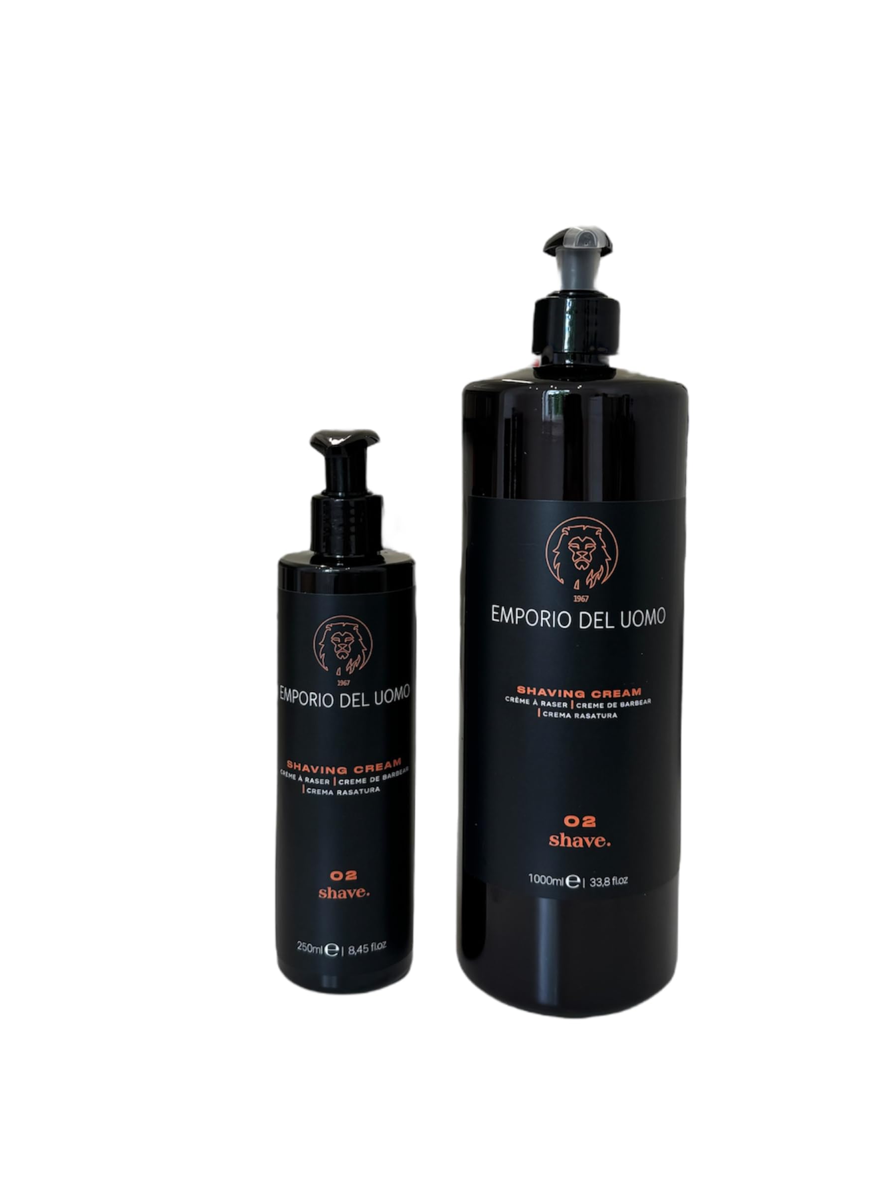 Emporio Del Uomo Shaving Cream - Crema da barba idratante e nutriente per uomo | all'olio di mandorla dolce e mentolo | per una rasatura morbida e confortevole | 250 ml / 1000 ml (1000 ml)