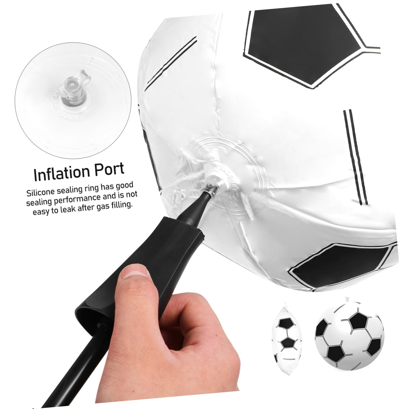 ORFOFE 15pezzi Palloni da Spiaggia Gonfiabili Calcio Pvc Bianco | Vacanze Estive, Giochi Esterno, Palloni da Spiaggia per Piscina Estiva, Palloni Gonfiabili da Spiaggia Calcio