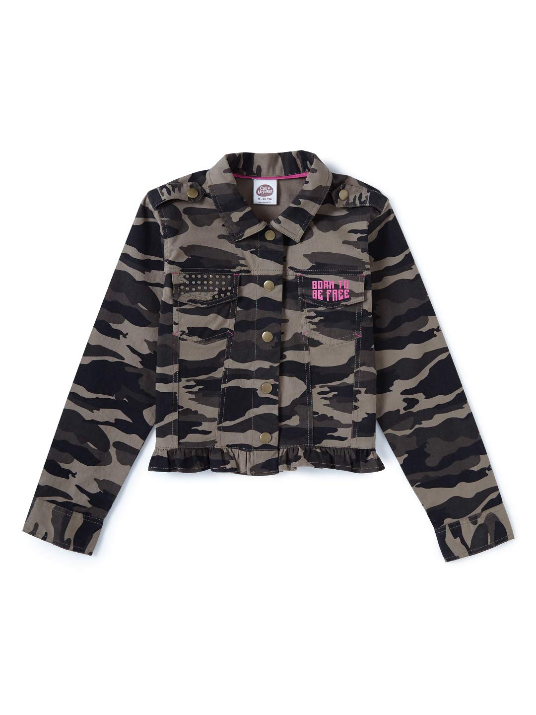 CuB McPAWS be curious Camouflage Girls Winter Stylish Jacket (Camouflage, 4 to12 years) (Camouflage, 5-6 Years)