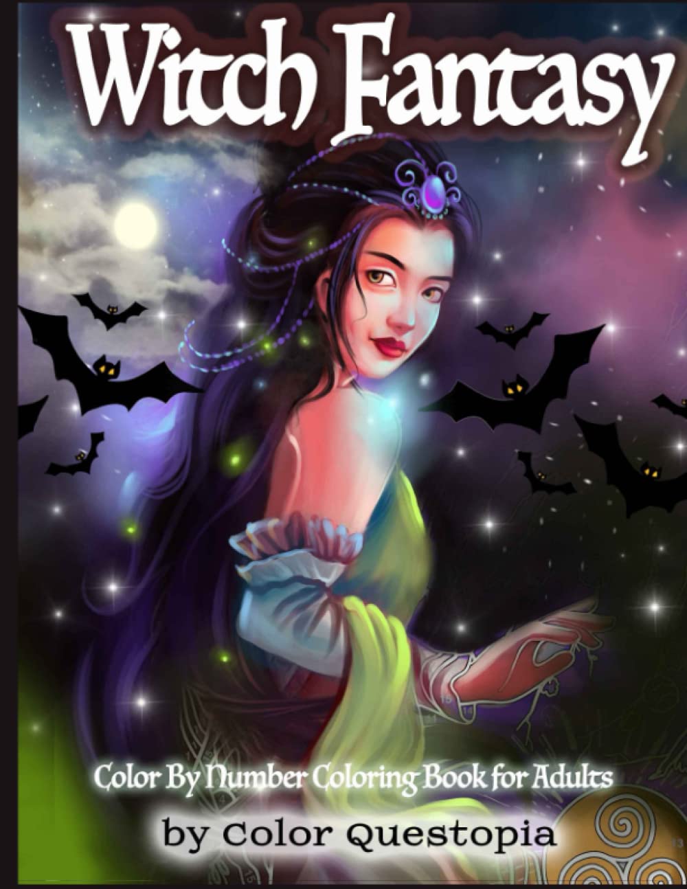 Witch Fantasy Color By Number Coloring Book For Adults: Enchanted Mosaic Color-By-Number With Magical Women and Gothic Halloween Witchcraft: 44 (Adult Color By Number)