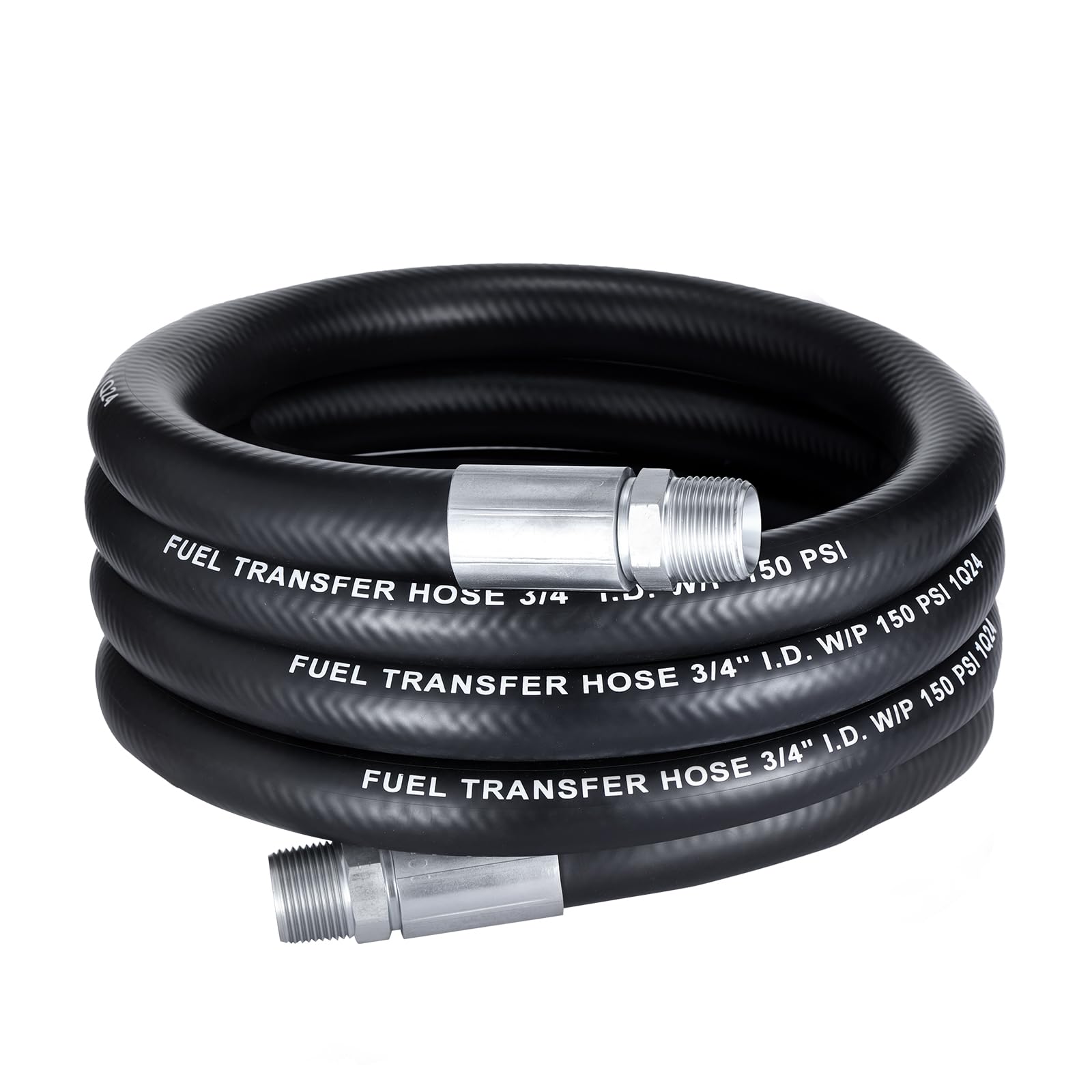 EVIL ENERGY 3/4" Fuel Transfer Hose 12FT Farm Fuel Hose for Diesel Gasoline