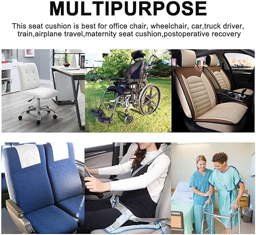 Miniatura 2 de Cojín cuadrado inflable, cojín antiescaras, transpirable, para enfermería, para silla de oficina, silla de ruedas, inodoro, alivio de presión