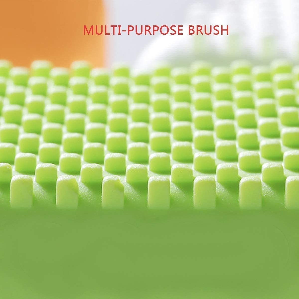 SwissHome Multi-Functional Silicone Laundry Brush - Potted Washing and Cleaning Powerhouse for Effective Stain Removal and Gentle Fabric Care (Pack of 1, Red) 4