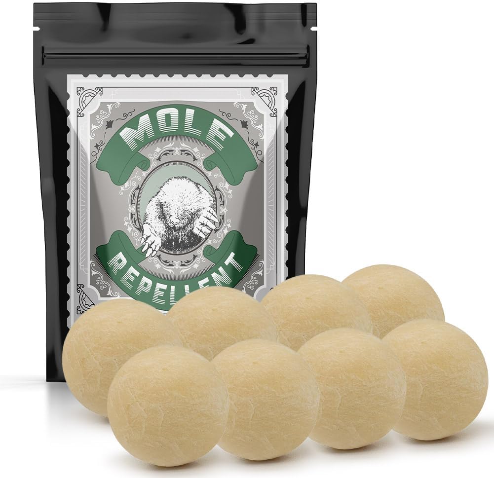 Mole Repellent for Lawns, Gopher Repellent, Mole & Vole Repellent, Mole Deterrent for Yard/Garden, Vole Repellent Outdoor,Mole and Gopher Repellent, Get Rid of Mole, Groundhog Repellent -8P