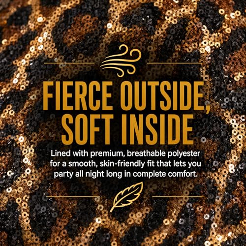 Sequin Shorts Women Leopard Print Sparkly Low Rise Shorts Rave Club Party — view 4