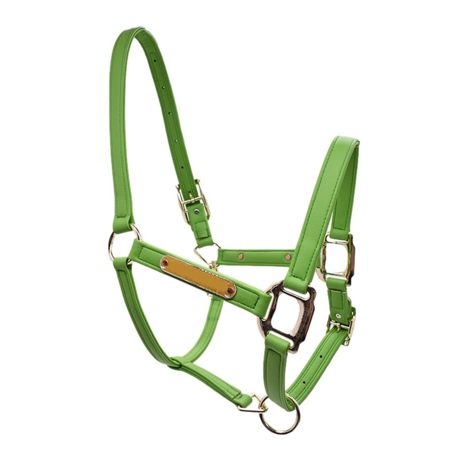 Brida de Caballo Duradera, Cabestro de rienda, arnés de Cabeza, Cabestro de Caballo para Caballos(Green L160CM)