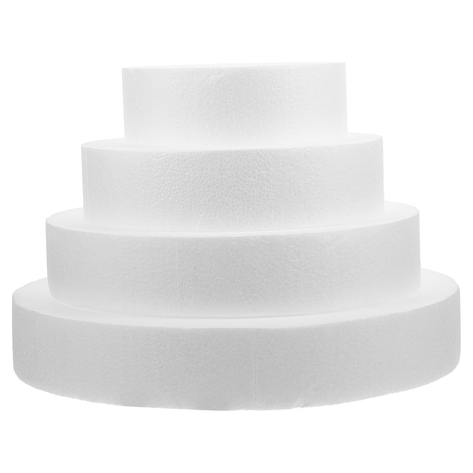 Cake Shapes 4pcs Round Foam Cake Dummies for Tall Fake Wedding Cake in  Sizes 15cm 20cm 25cm 30cm Foam Round Cake