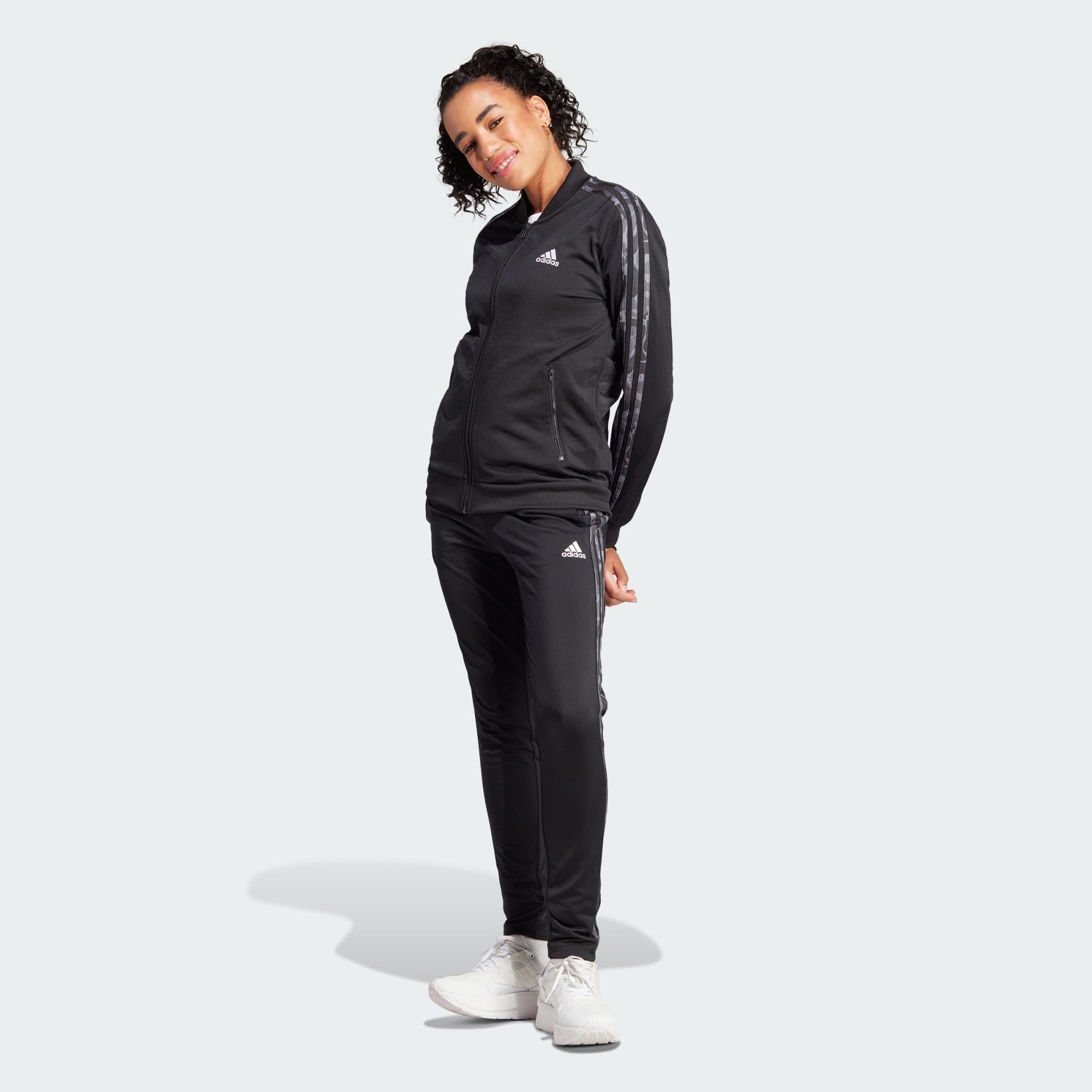 adidas Kobiety Essentials 3-Stripes Track Suit, Black/Multicolor, S