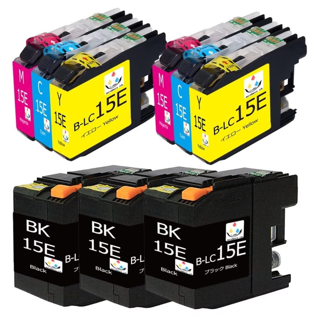 LC15E-4PK互換インクカートリッジBrotherブラザーMFC-J6990CDW対応インクタンク9本セットLC15EBKブラック黒x3  LC15ECシアンLC15EMマゼンタLC15EYイエロー各2個