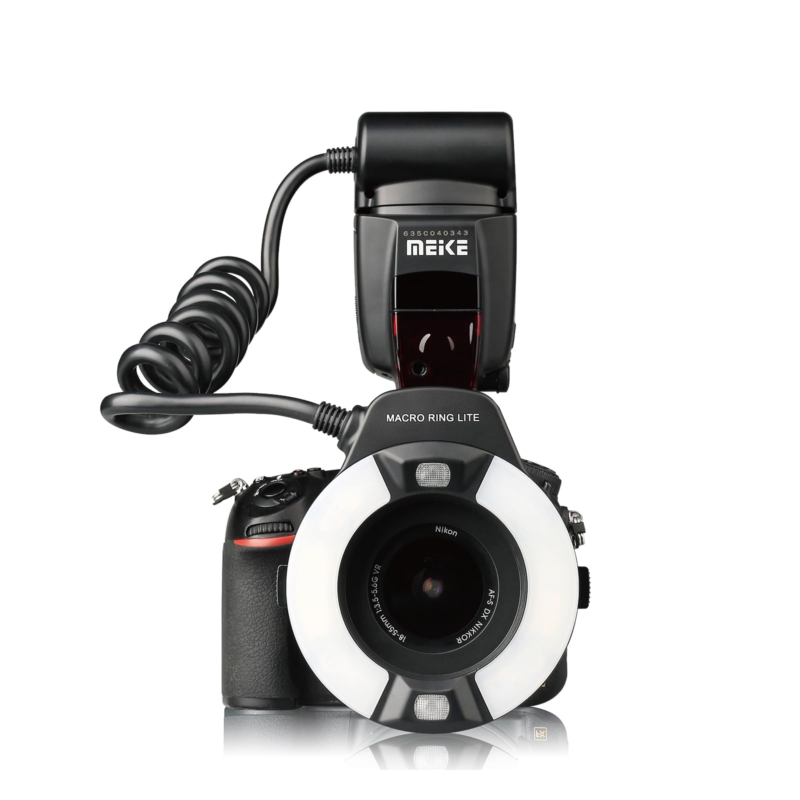 Meike 14EXT-C E-TTL Flash annulaire macro LED avec lampe LED AF Assist pour appareil photo reflex numérique Canon EOS