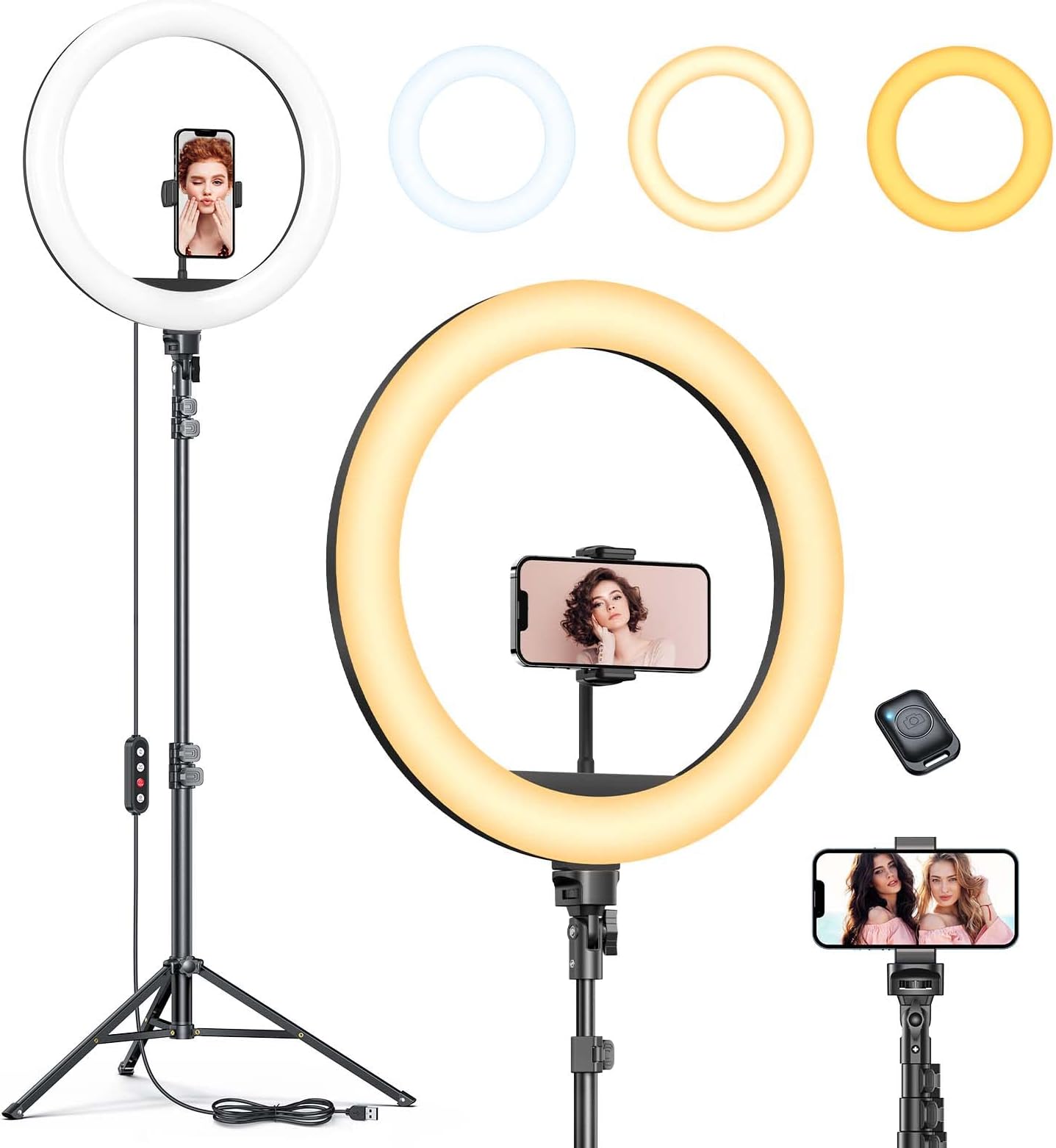 Vanity Mirror Lights, 2018 Upgraded 2 Color Lighting Modes with 10 Dimmable Light Bulbs,Hollywood Style Lighting Fixture Strip for Makeup Vanity Table Set in Dressing Room (Mirror Not Include)