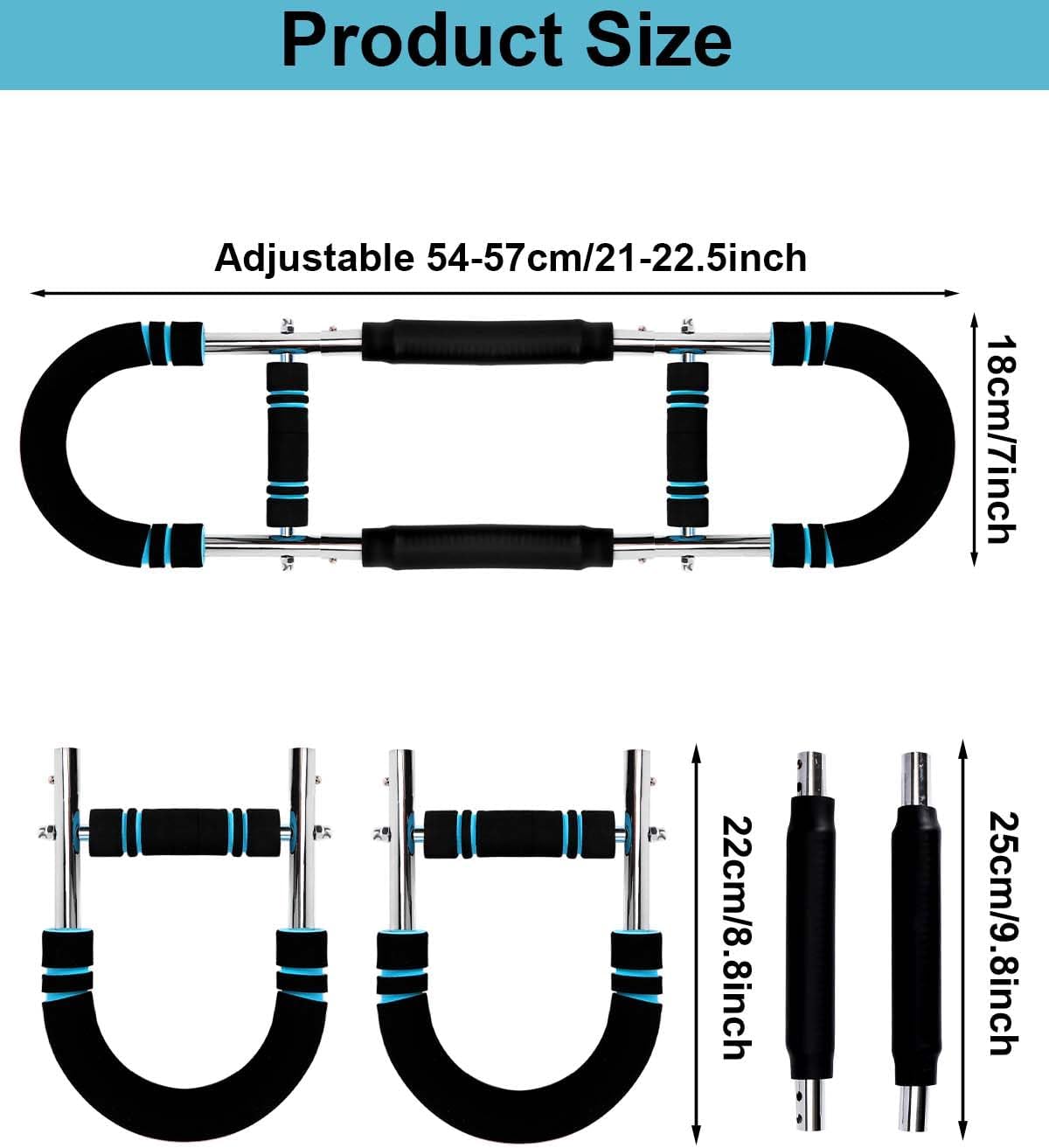 Glofex Twister Arm Chest Trainer - Adjustable 60-90lbs Resistance Bar Home Gym,Strength Training Exerciser Equipment for Men,Portable Muscle Builder Chest Clip Muscle Workouts Device - Image 4