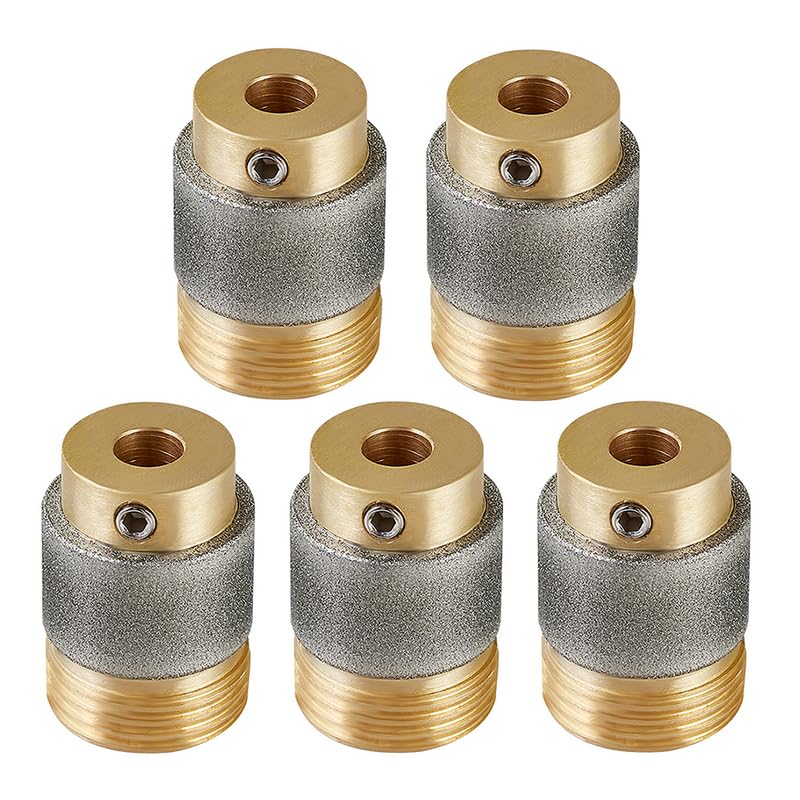 1 Or 5 Piece 1 Inch 5/8 Inch Diamond Glass Spiral Grinding Head for Glass Stone Ceramic Grinding Tools Stone (5Piece/MCBL58)