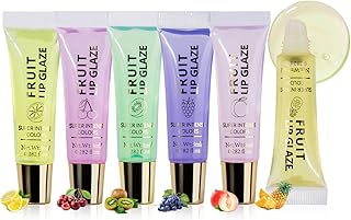 Moily 6Pcs Moisturizing Lip Glaze Set – Fruit...