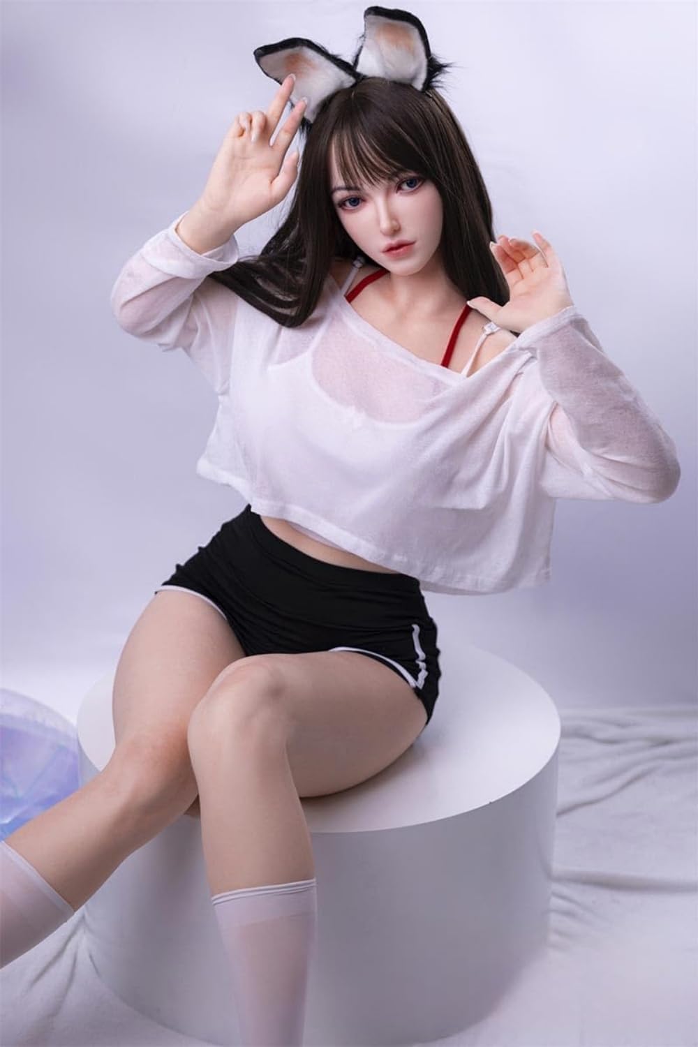Adult Sex Dolls, Realistic Full Size Sex Dolls Life Size for Men, TPE Silicone Lifelike Female Torso Body Sex Toys for Male with Jelly Breasts Foot Standing Shaking Butt 5 FT D Cup Sex Toys