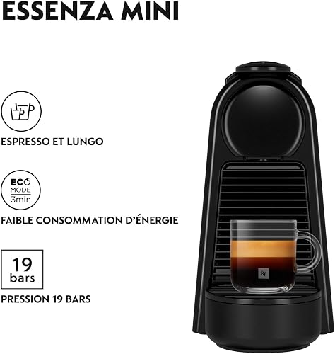 Nespresso De'Longhi Essenza Mini EN85.B Semi-Automatic Coffee Machine Pod Coffee Maker 0.6 L - 3
