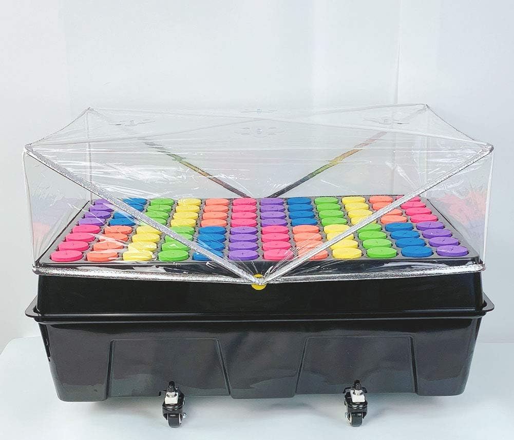 Clone Machine 96 Site, Aeroponic Cloning System Using 2 in Neoprene Insert Collars with Free Cloner Humidity Dome for Plant Cutting Propagation