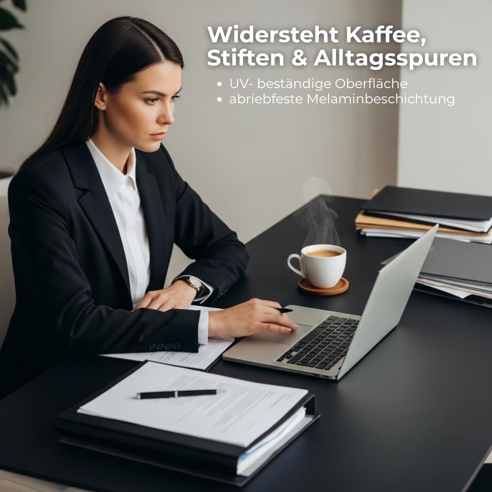 AUPROTEC Schreibtischplatte 19 mm 140x70 cm | wasserabweisend & Kratzfest | ideal für höhenverstellbare Tischgestelle in Homeoffice & Büro | Pale Lancelot Oak | 2 mm ABS-Kante