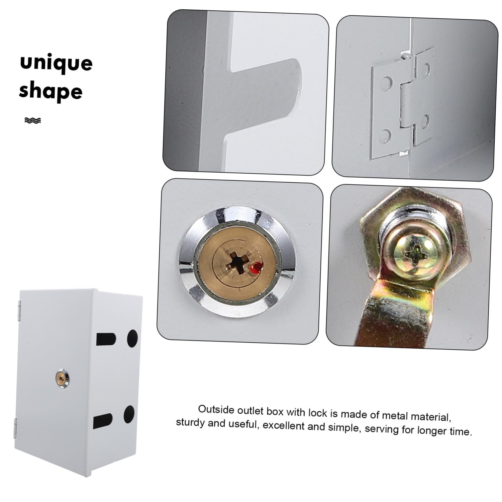 SEWACC Caja de Enchufe Protectora y Segura Cerradura de Acero Inoxidable para Exterior Adecuado para Tomacorriente al Aire Libre y Carga de Vehículo Eléctrico