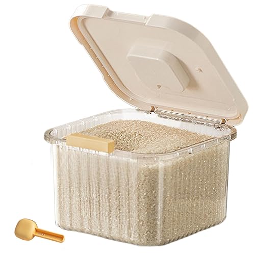 Supatmul Conteneur Croquette Nourriture pour Chien Chat, 5kg Récipient de Stockage de Nourriture pour Animaux, Stockage de nourriture pour chien avec couvercle rabattable, tasse à mesurer et cuillère - Yellow