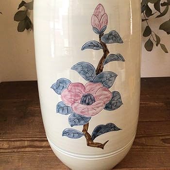 大西陶芸　砥部焼花瓶 Amazon.co.jp: No2952 砥部焼 大西陶芸 牡丹 花瓶 花器 愛媛