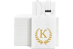 Monogram Disposable Pocket Napkins - K, Gold
