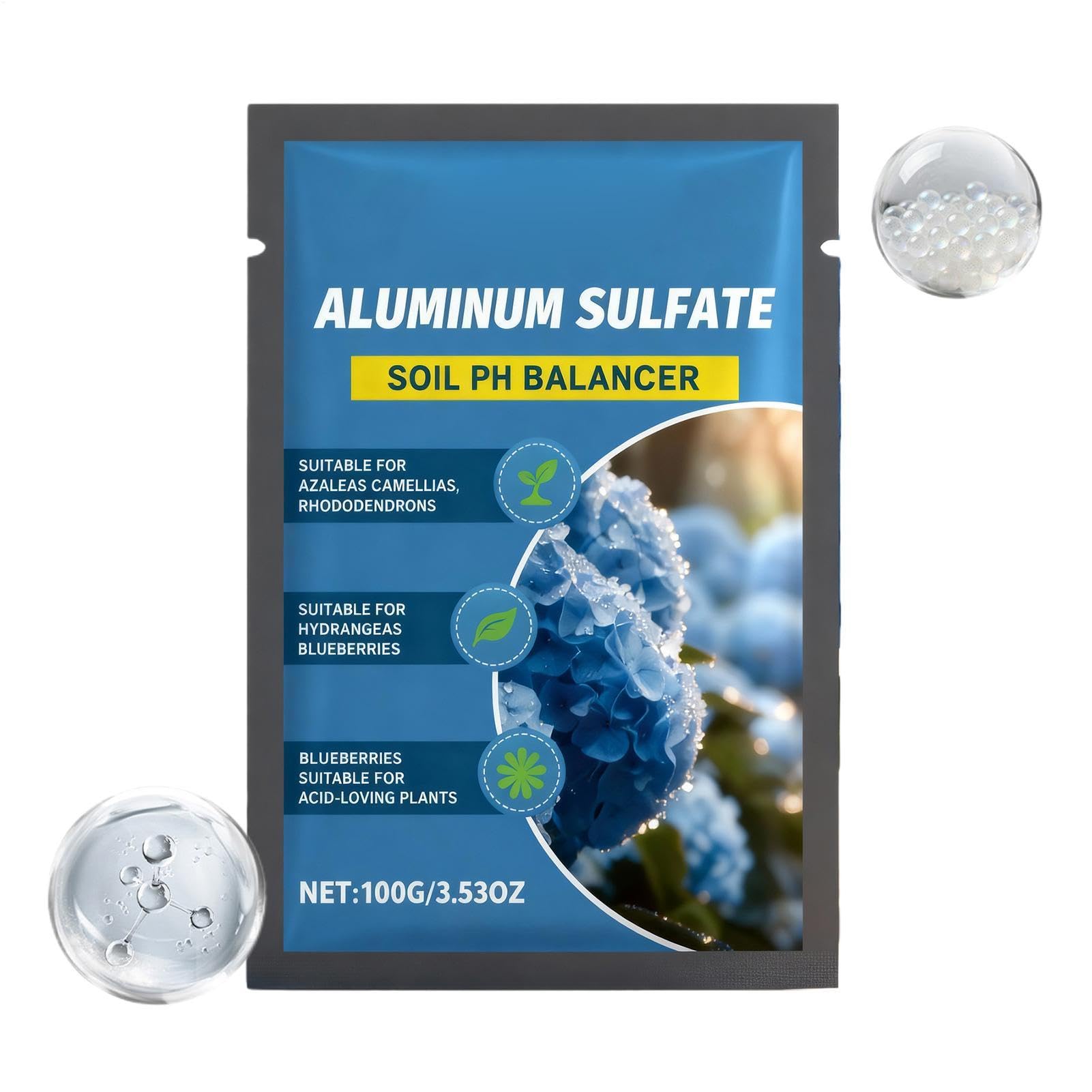 Soil Acidifier Aluminium Sulphate 100g, PH Down For Garden & Pond