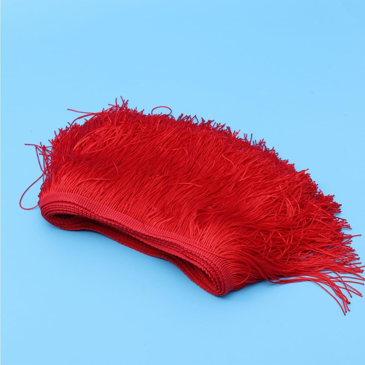 Red 15cm Wide Lace Fringe Trim for Latin Dress Stage Clothes