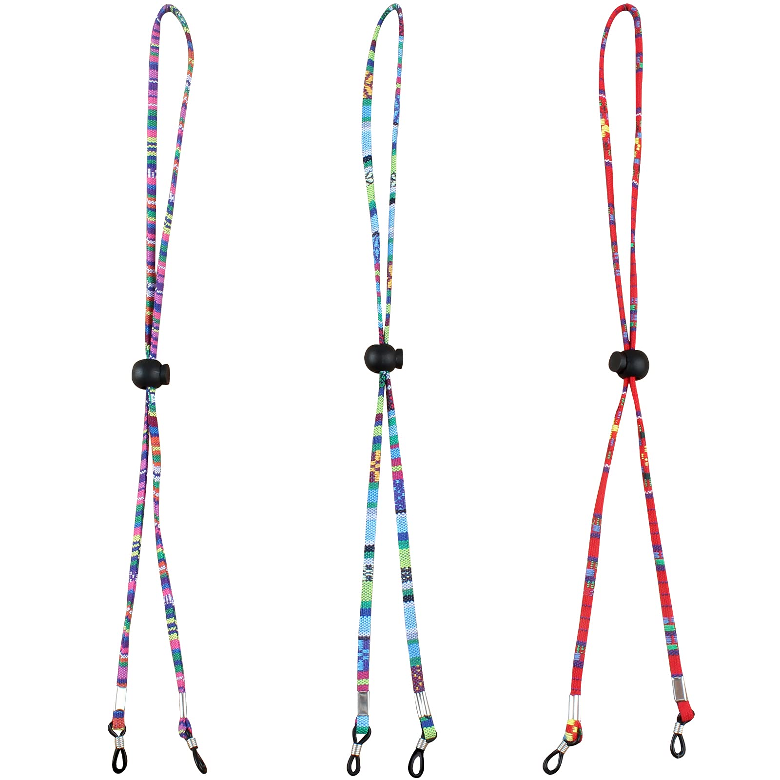 Zeayebsr Cadena de Gafas,3 pcs Cordones para Gafas Correa Cuerda Gafas de Sol Étnico Cadena de Gafas Lectura ​Retenedor Estampado Étnico de Gafas Mujer Hombre Niños Accesorios para Gafas Universales
