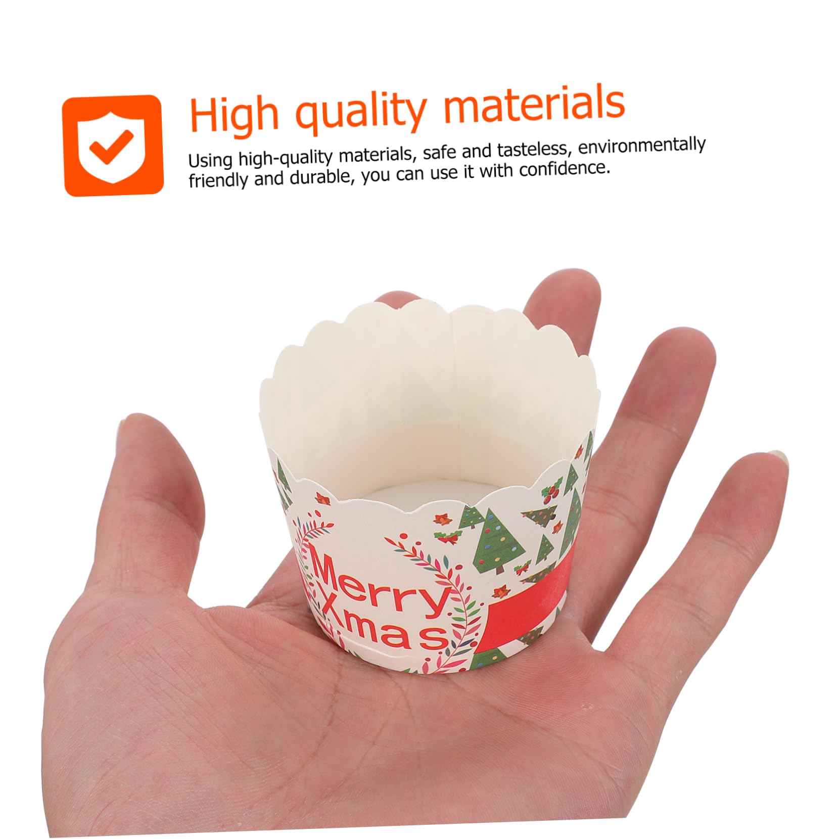 Custodie per cupcake di Natale, tazze da forno, 400 pezzi pirottini di carta for torte natalizie pirottini di carta for muffin forniture for feste di Natale pirottini for muffin for cupcake pirottini
