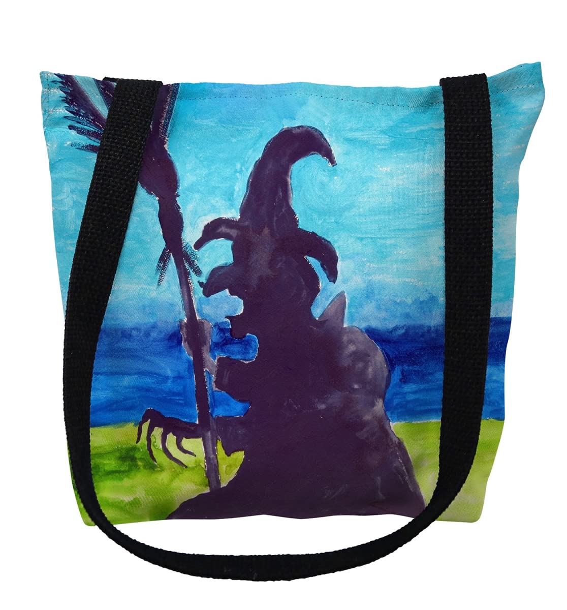 13 x 13 in. Wicked Witch Small Tote Bag Black by Betsy Drake – Small, Black, Model TY1040S