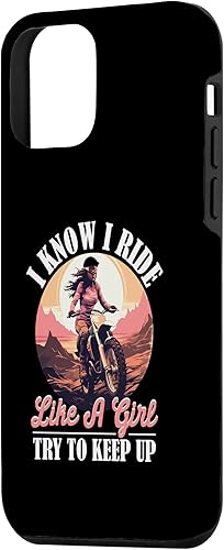 Miniatura 2 de iPhone 12 mini Motocross Woman I Know i ride Like a Girl try to keep up Case