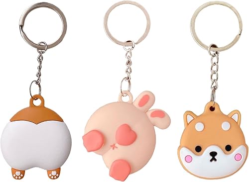 Funda portátil para Air Tag, Kawaii Cute Cartoon Shiba Inu de silicona antiarañazos, funda protectora compatible con Airtags Finder Location Tracker