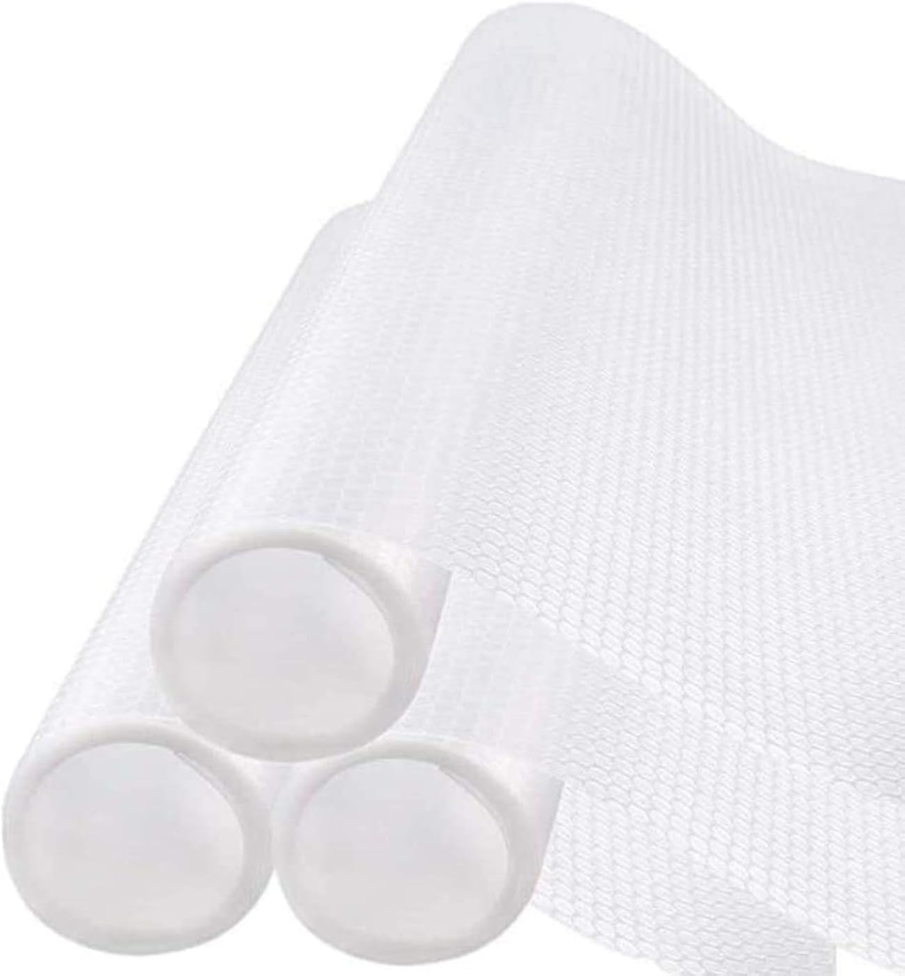 Miwaimao Shelf Liner Non-Adhesive (Clear, 3 Rolls 45x150cm) EVA Cupboard Cabinet Pad Drawer Mat Fridge Liner Roll for Kitchen and Bedroom