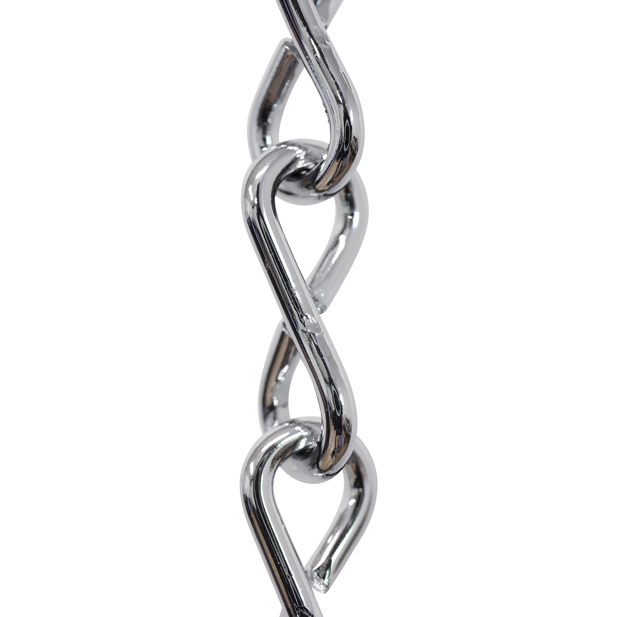 RCH Hardware CH-S50-12-PC Steel Basket Chain 13 Gauge, Polished Chrome (1 Foot)