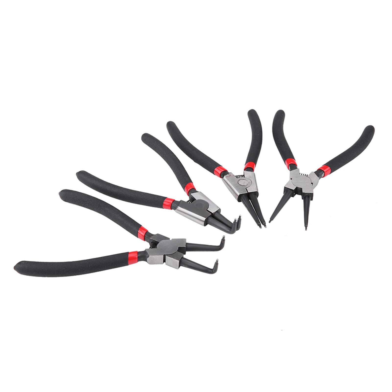 Set di pinze per anelli elastici, 4 pezzi, pinze per anelli di sicurezza, 180 mm