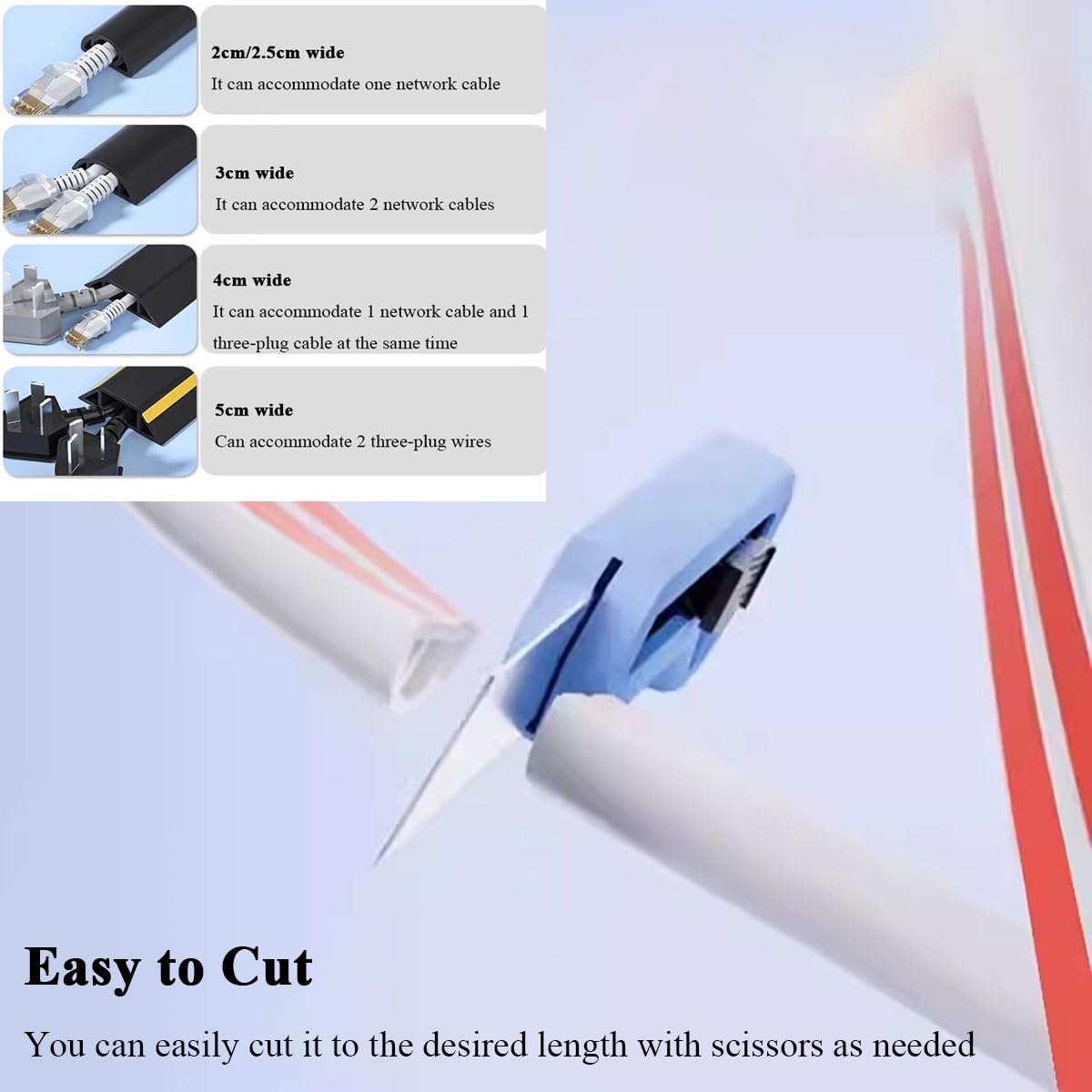 Cubierta ocultadora de cables for suelo de PVC autoadhesiva marrón