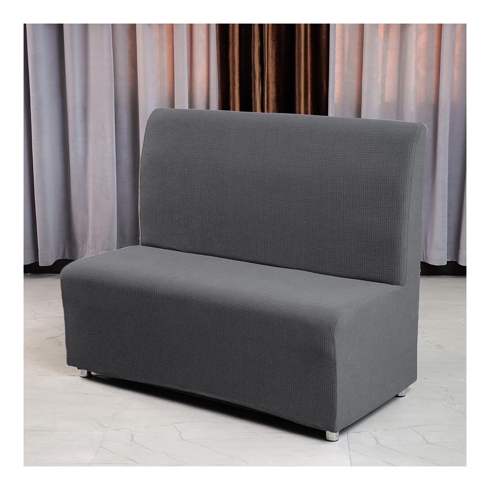 Mswborml Non-Slip Futon Covers Slipcovers with Elastic Bottom, Dustproof Armless Sofa Card Seat Cover Stretch Settee Loveseat Couch Bed Covers Protector Slipcovers for Hotels, Bars