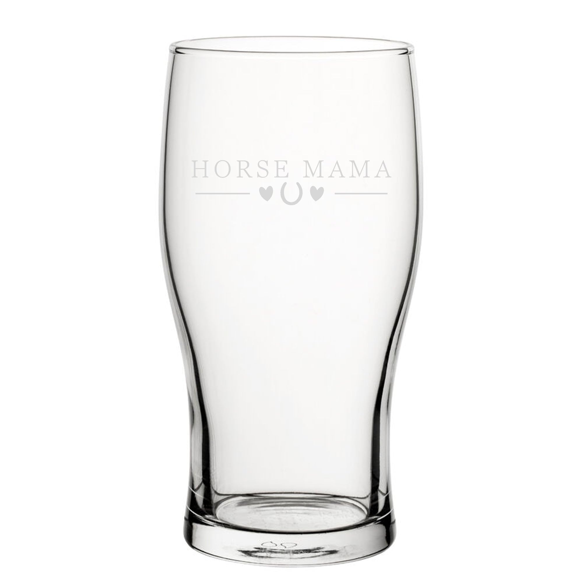 Horse Papa - Engraved Novelty Tulip Pint Beer Glass | Horse Dad Gift, Beer Glasses, Dad of Girls