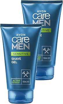 Shaving Gel Containing Avon Care Men Sensitive Aloe Extract 150 Ml. Double set