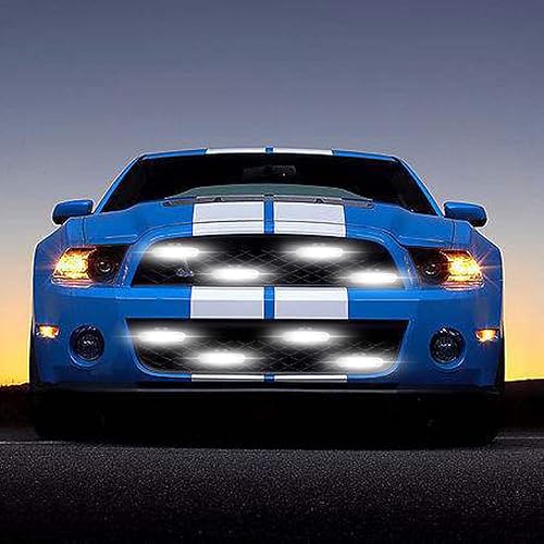 Miniatura 8 de Sidaqi Luces de Estrobo Blanco de 16LED para Parrilla, Luces de Destello de Policía para Tablero, Techo, Visera, Luces de Advertencia de Emergencia
